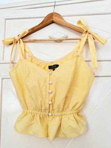 Blusa BOOP vichy amarillo