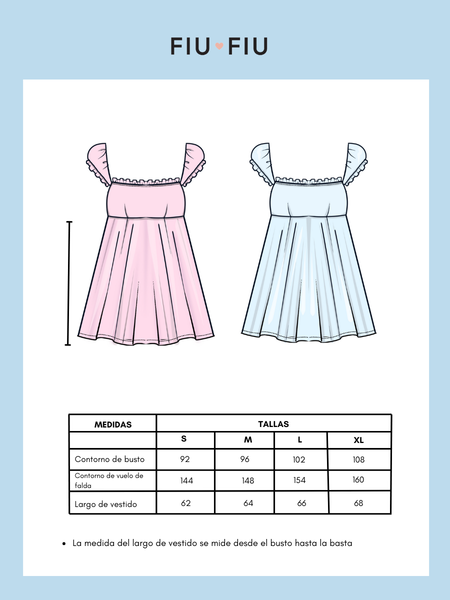 Vestido CARAMEL celeste