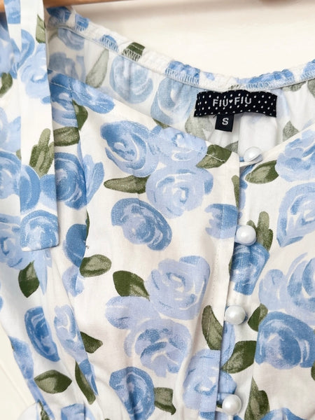 Blusa BOOP flores celestes