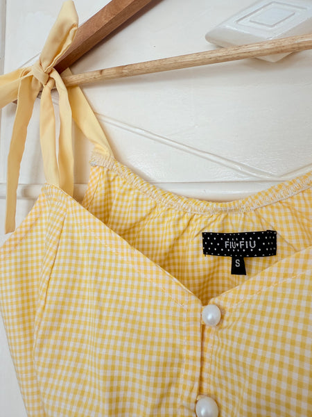 Blusa BOOP vichy amarillo