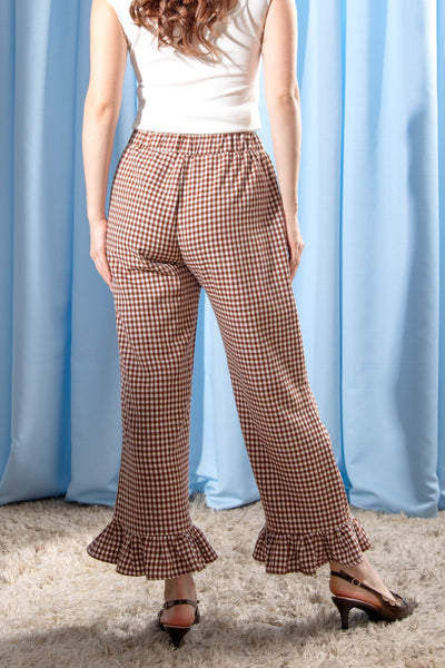 Pantalón CAPUCCINO Marrón vichy