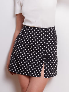 Falda BERRY negro polkadots
