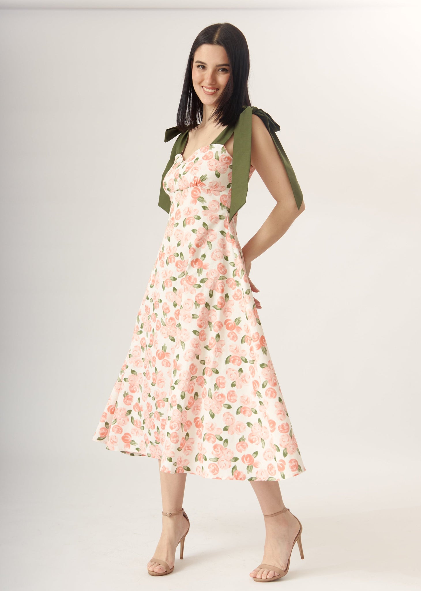 Vestido BETH flores rosas