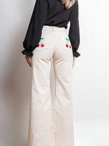 Pantalón CHERRY BOMB crema