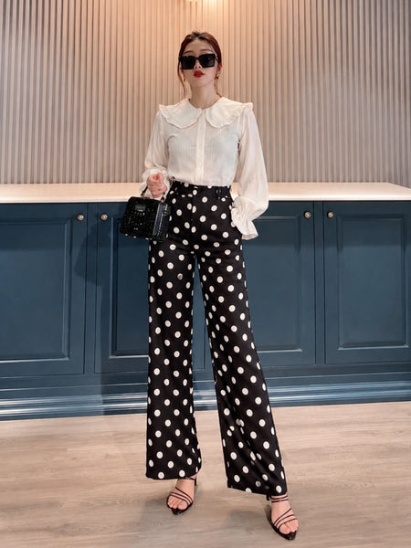 Pantalón PEPPER Negro Polkadots