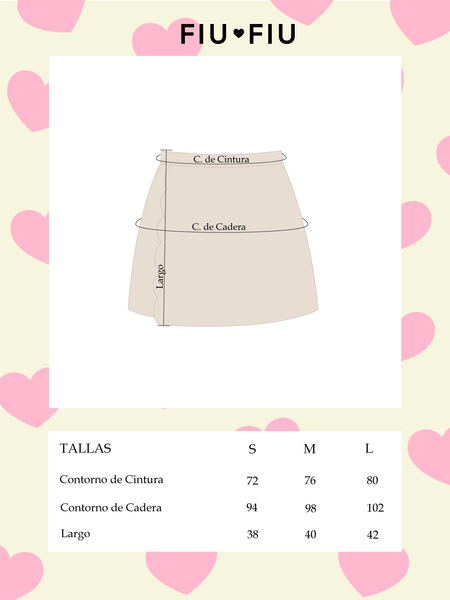 Falda-short PRALINE crema
