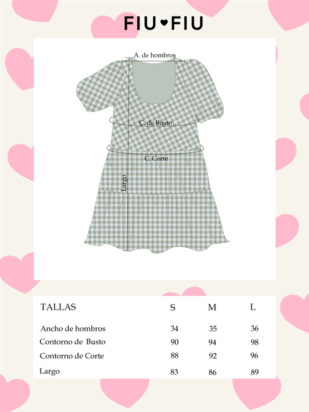 Vestido COCONUBE vichy verde