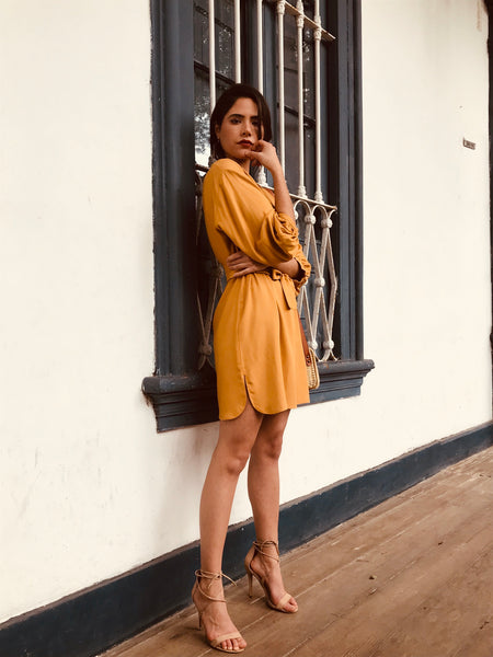 Vestido MATILDA mostaza